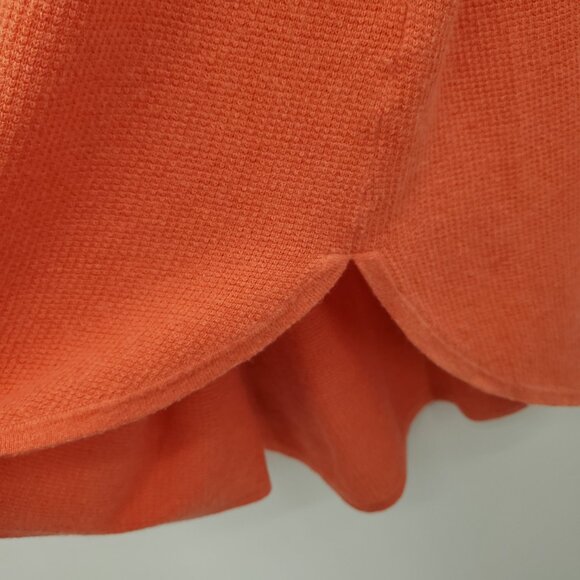 Eileen Fisher Cotton Cashmere Waffle Knit Top XL Orange - Picture 8 of 14